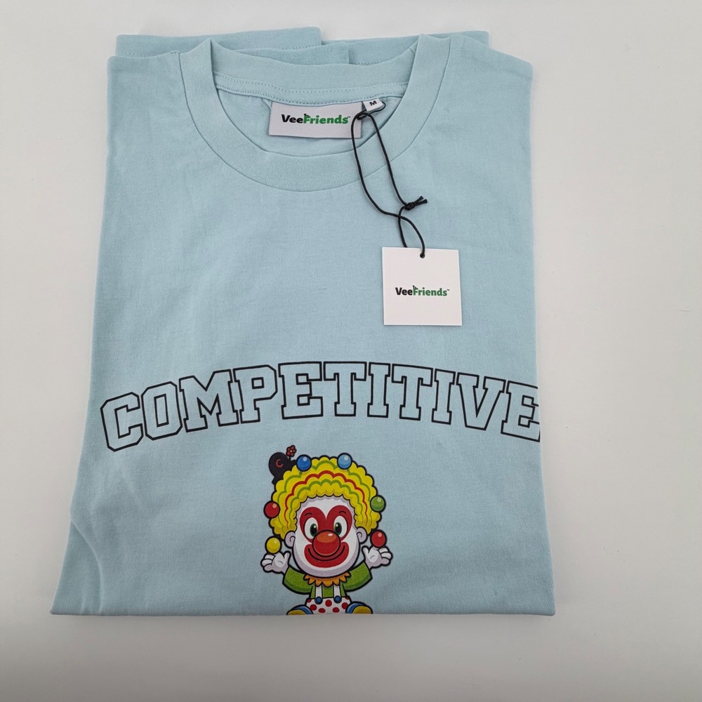 VeeFriends‎ Competitive Clown Long Sleeve T-Shirt Powder Blue Mens Size M NWT